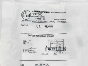 Ifm Electronic OGT300 OGT-FPKG/US100 Diffuse reflection sensor