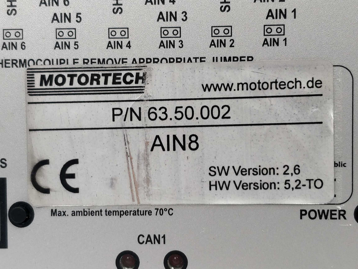 Motortech 63.50.002 AIN8 Analog input module