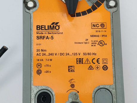 Belimo SRFA-5 Rotary actuator with fail-safe