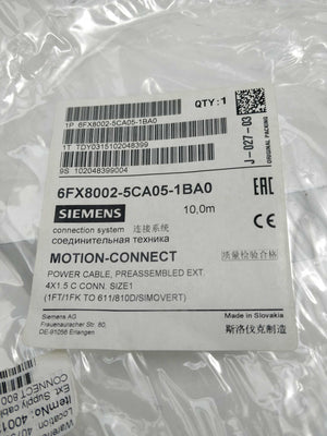 Siemens 6FX8002-5CA05-1BA0 POWER CABLE 10.0m
