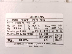 Siemens 1FK7101-2AF71-1UH2 Synchronous motor