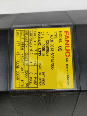 FANUC LTD A06B-0313-B041 #7000 OS AC Servo motor