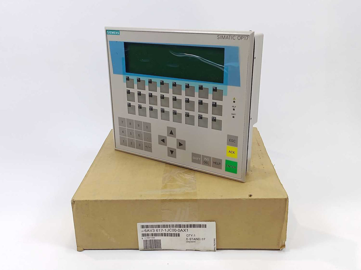 Siemens 6AV3617-1JC00-0AX1 SIMATIC Operator Panel OP 17/PP