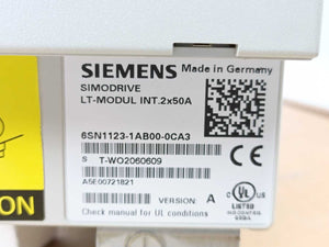 Siemens 6SN1123-1AB00-0CA3 Simodrive LT-Modul INT.2x50A