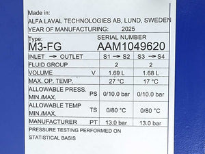 Alfa Laval M3-FG Gasketed Plate-and-Frame Heat Exchanger