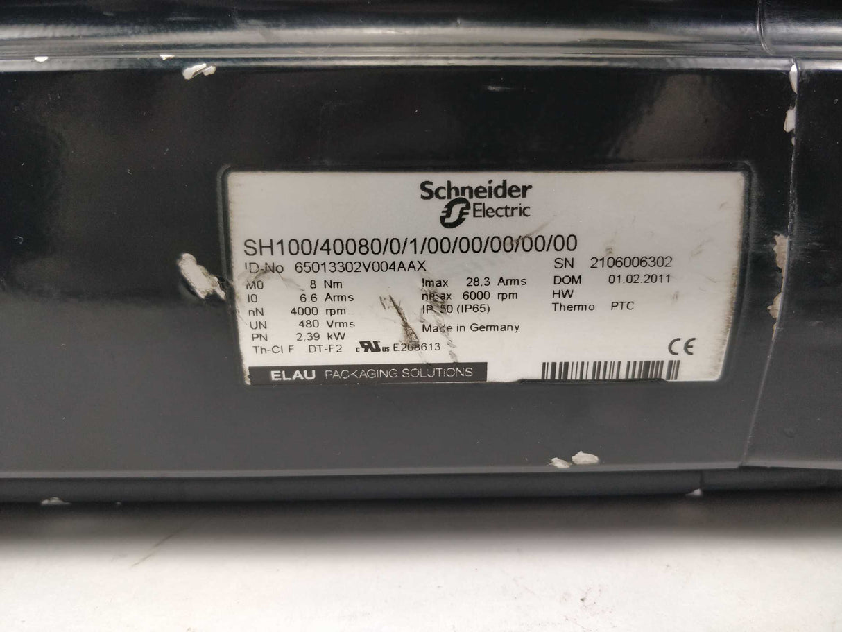Schneider Electric SH100/40080/0/1/00/00/00/00/00 SERVO MOTOR