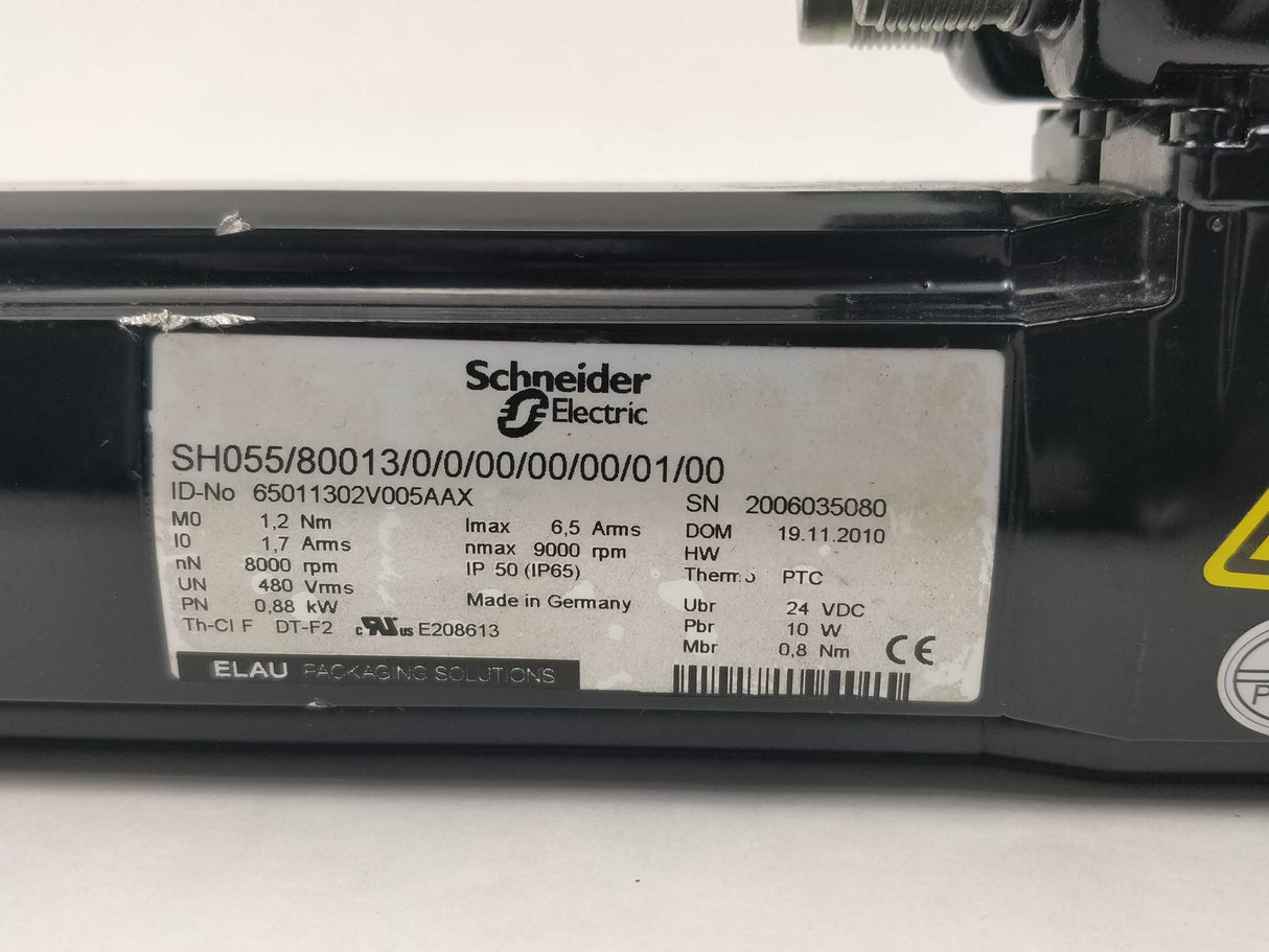 Schneider Electric SH055/80013/0/0/00/00/00/01/00 SERVO MOTOR