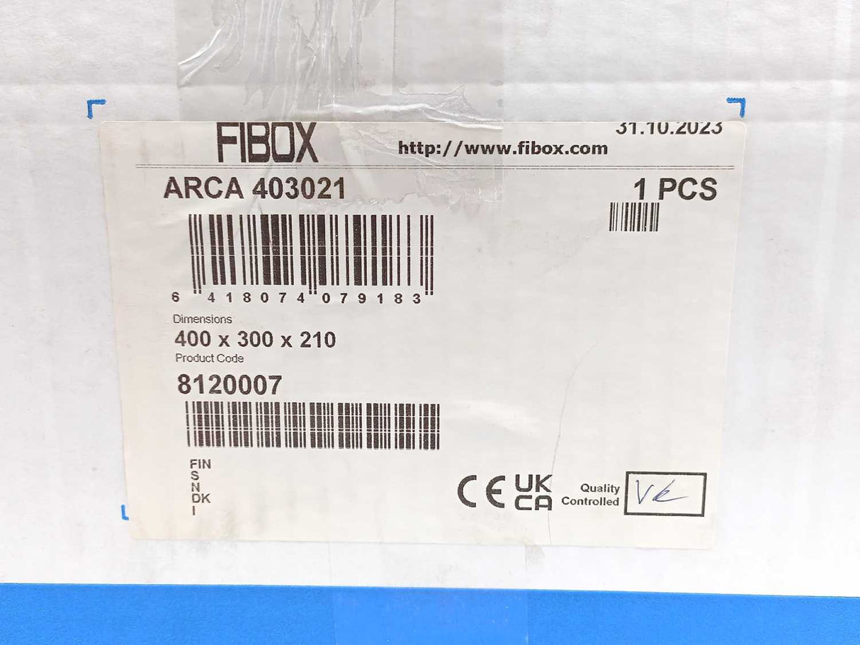 Fibox 8120007 Industrial Control Panel Enclosure 400x300x210