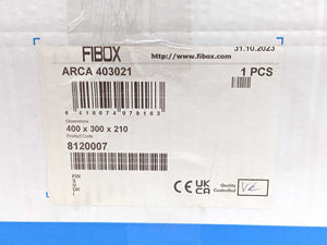 Fibox 8120007 Industrial Control Panel Enclosure 400x300x210