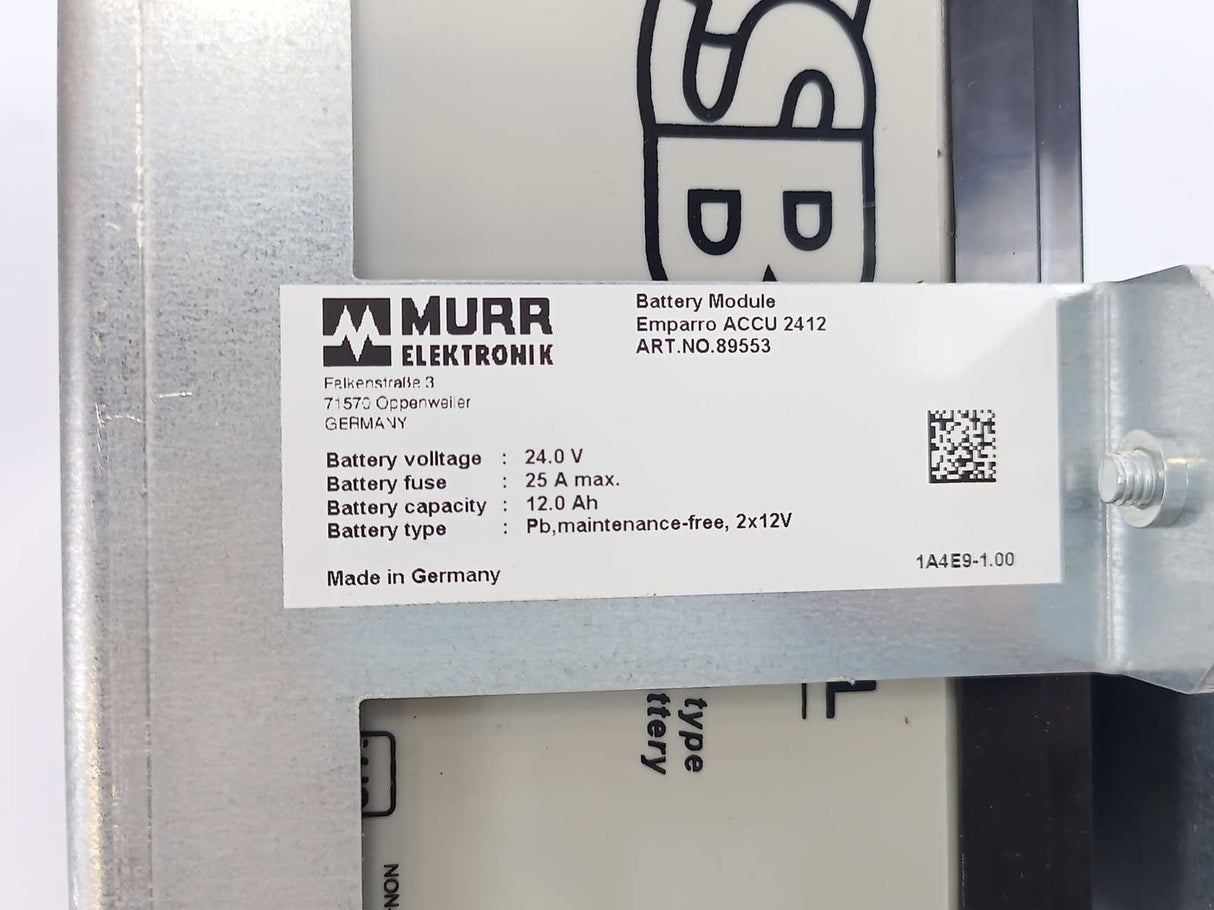 MURR Elektronik 89553 Emparro ACCU 2412 Uninterruptible Power , EU Buyers only