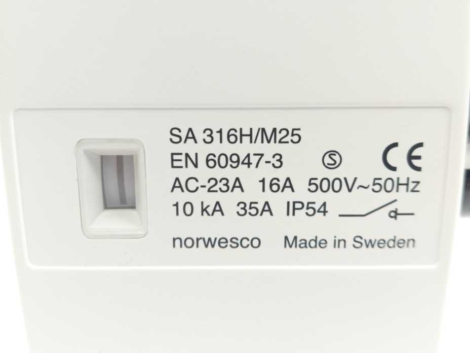 Norwesco SA 316H/M25 Standard Non‑EMC Safety Switch