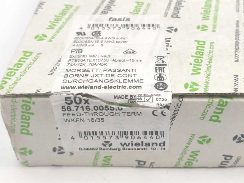 Wieland 56.716.0055.0 Feed-through terminal WKFN 16/35
