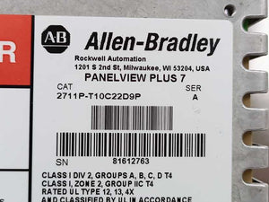 AB 2711P-T10C22D9P Ser. B Panel View Plus 7 Graphic Terminal
