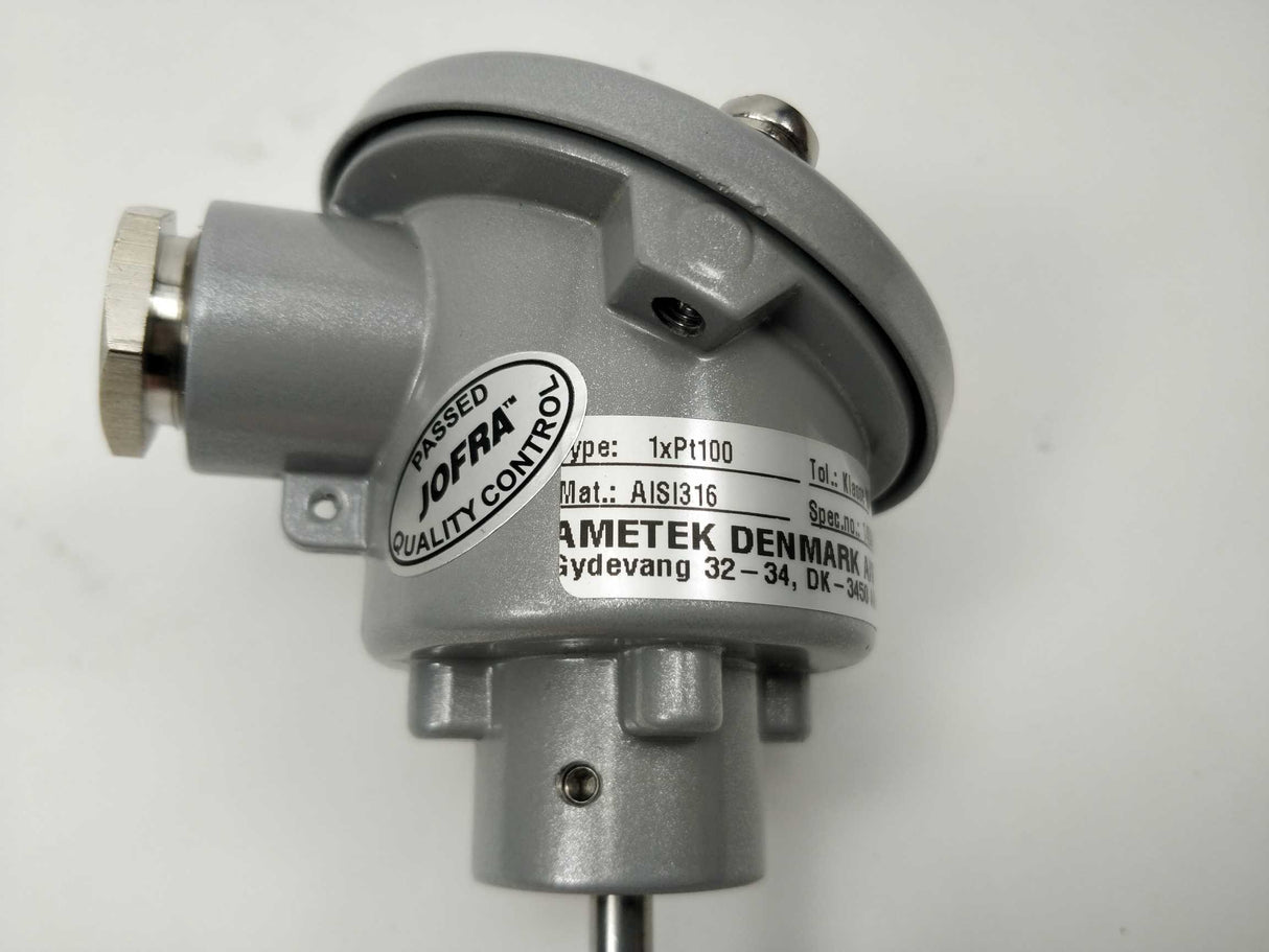 Ametek Denmark 1408036 1xPt100 Temperature Sensor