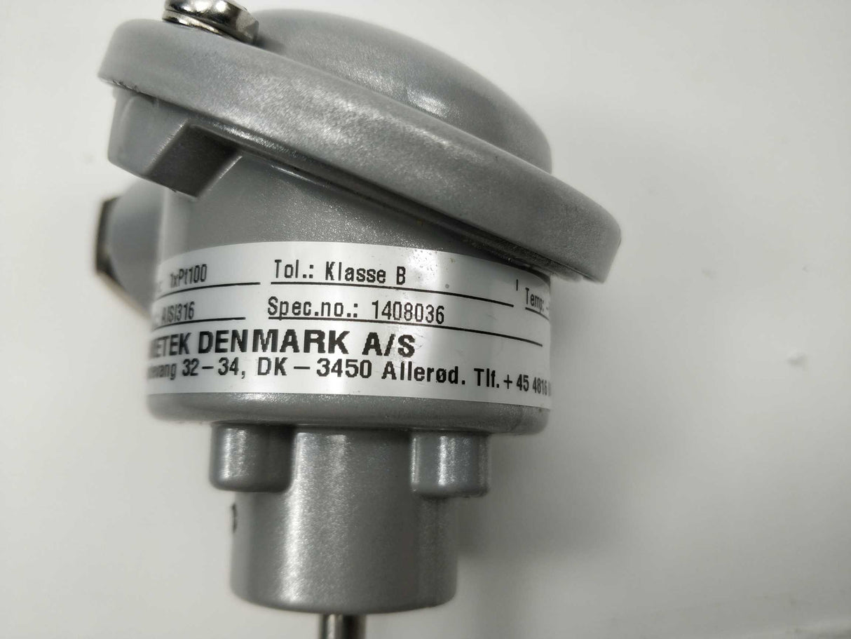 Ametek Denmark 1408036 1xPt100 Temperature Sensor