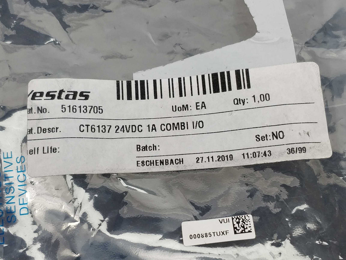 Vestas 51613705 CT6137 24VDC 1A Combi I/O
