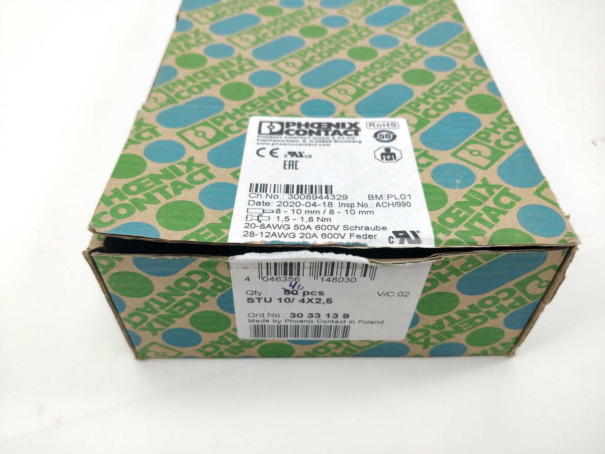 Phoenix Contact 3033139 STU 10/ 4X2,5 46 Pcs.