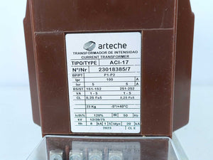 Arteche ACI-17 Indoor Current Transformer, Ipr: 100A, Isr: 5A