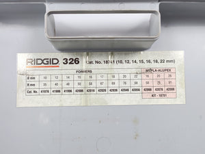 RIDGID 18741 326 Pipe Bender with Formers Set (10, 14, 15, 16mm)