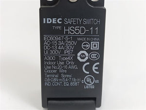 Idec HS5D-11 Safety Switch w/ Actuator Key