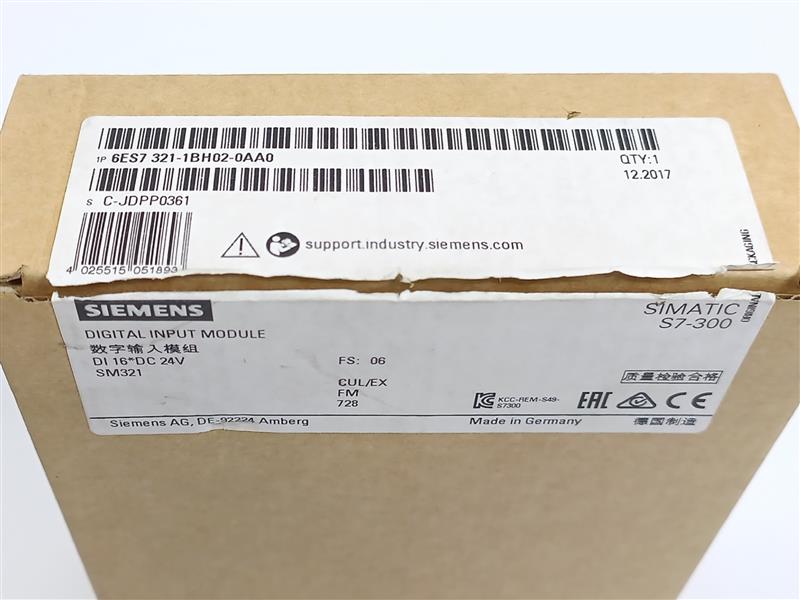 Siemens 6ES7 321-1BH02-0AA0 Digital Input Module SINATIC S7-300