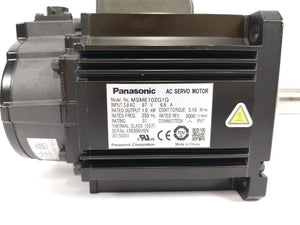 Panasonic  MSME102G1G MINAS A5 Family Servo Motor, not used