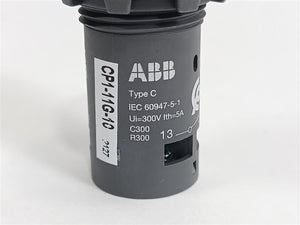 ABB 1SFA619100R1112 CP1-11G-10 Green Illuminated Pushbutton.