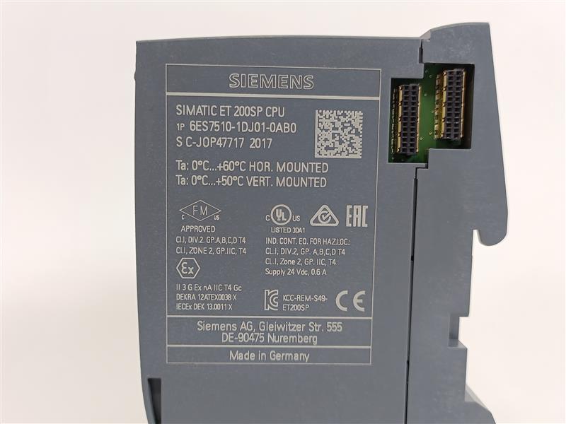 Siemens 6ES7510-1DJ01-0AB0 SIMATIC ET 200SP CPU