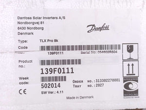 Danfoss 139F0111 Triple Lynx Pro+ 8K Solar Inverter