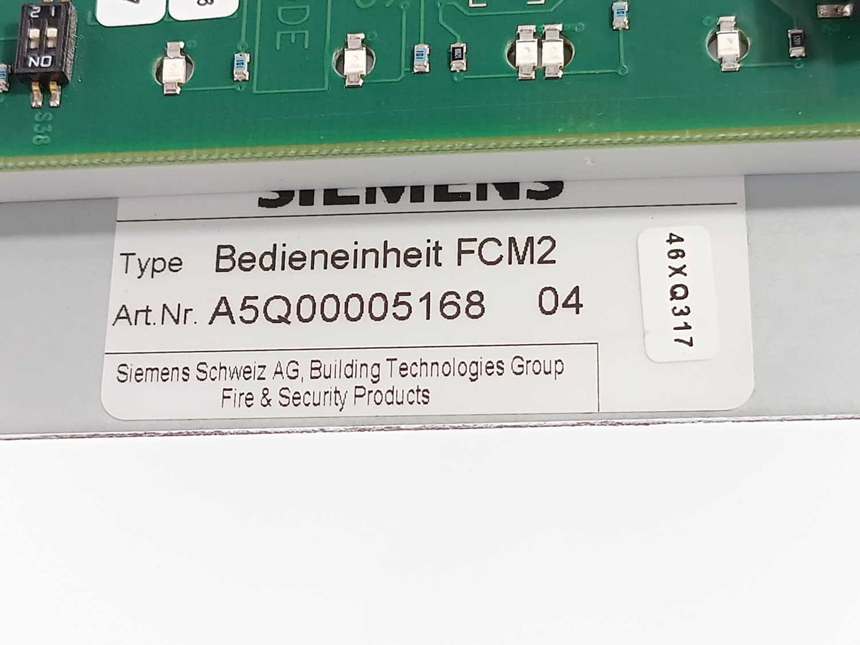 Siemens A5Q00005168 04 Operating Unit FCM2