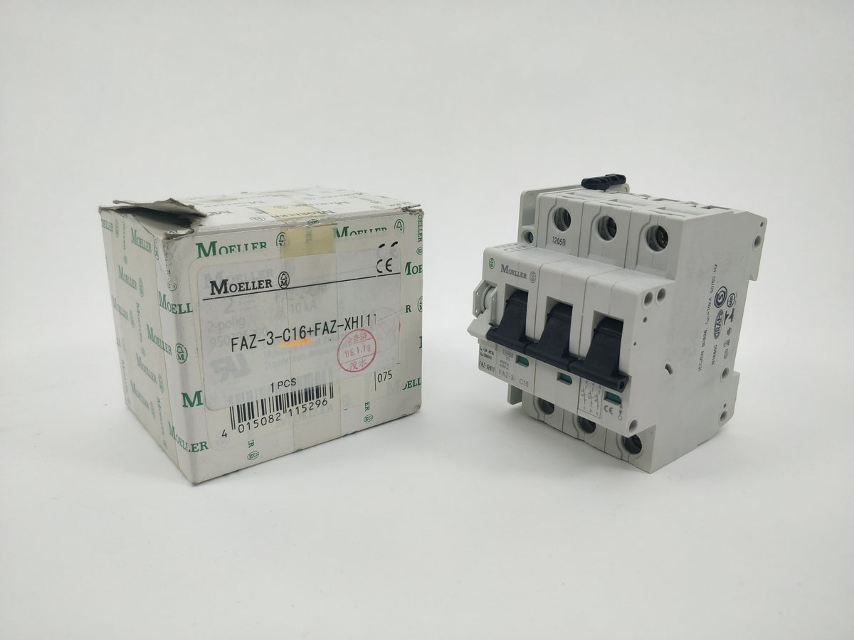 Moeller FAZ-3-C16 with FAZ-XHI11 Circuit Breaker