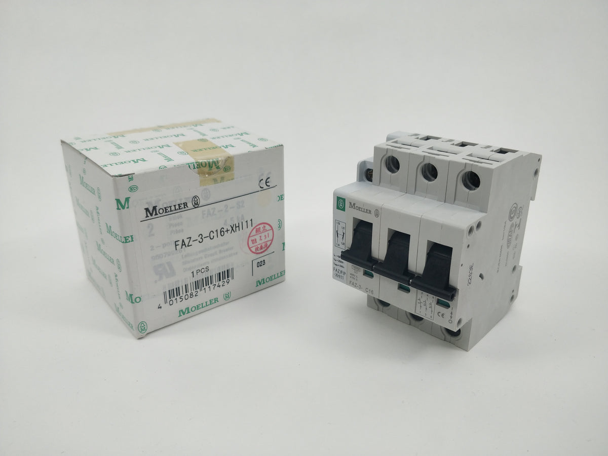 Moeller FAZ-3-C16 with FAZ/FIP-XHI11 Circuit Breaker