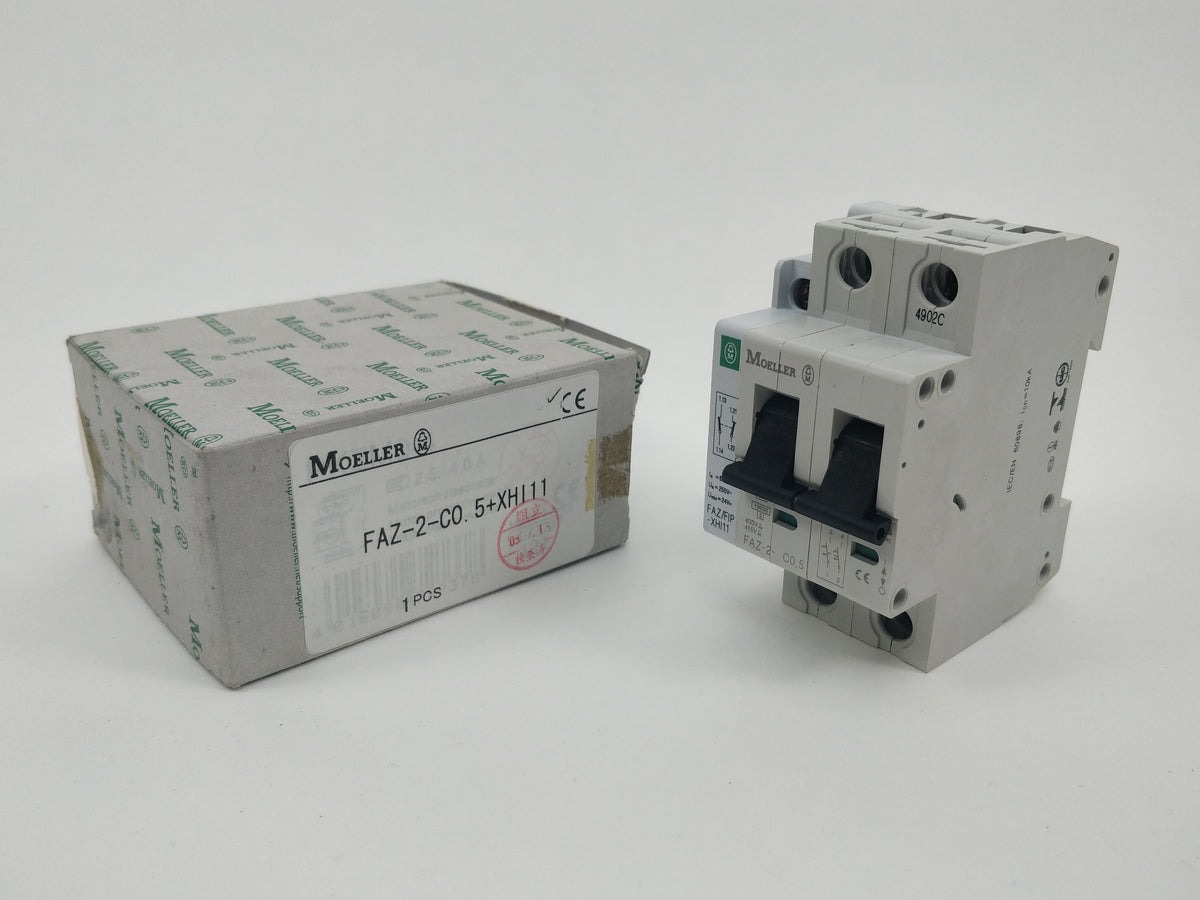 Moeller FAZ-2-C0,5 with FAZ/FIP-XHI11 circuit breaker