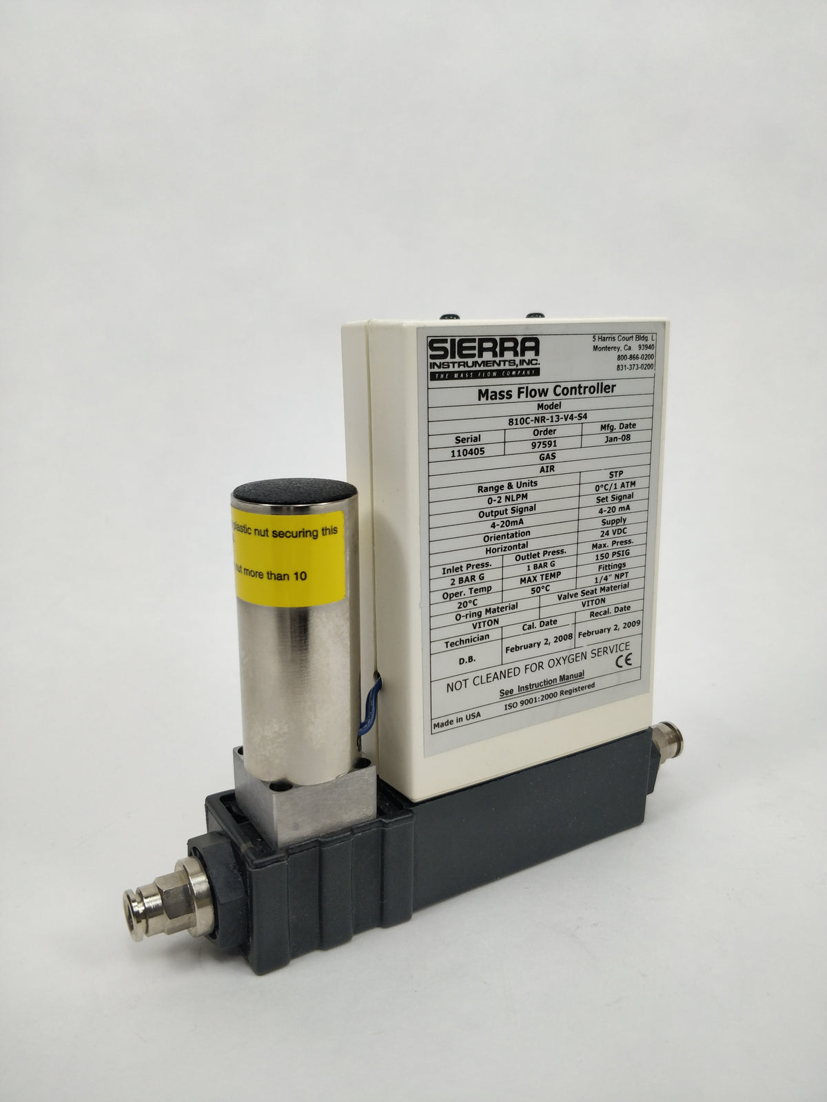 Sierra Instruments 810C-NR-10-V4-S4 Mass flow controller
