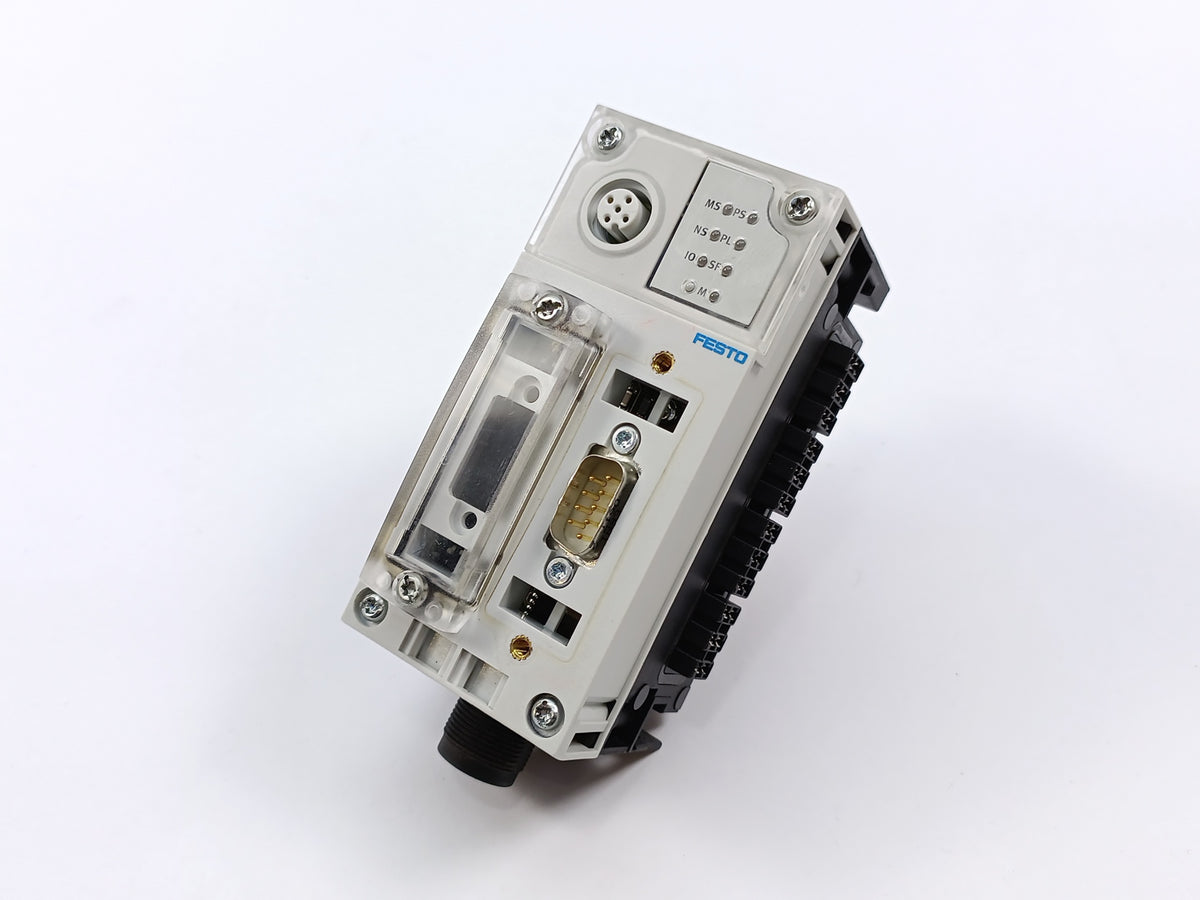 Festo 526172 CPX-FB11 Bus node w/ 195746 CPX-GE-EV-S Interlinking block