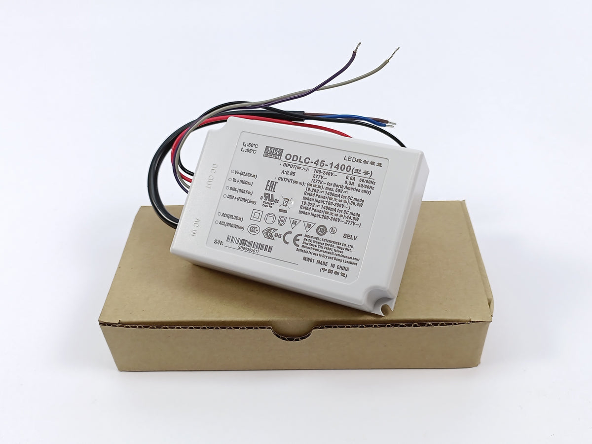 MeanWell ODLC-45-1400 Input range 90-295VAC; Output 32VDC at 1.4A