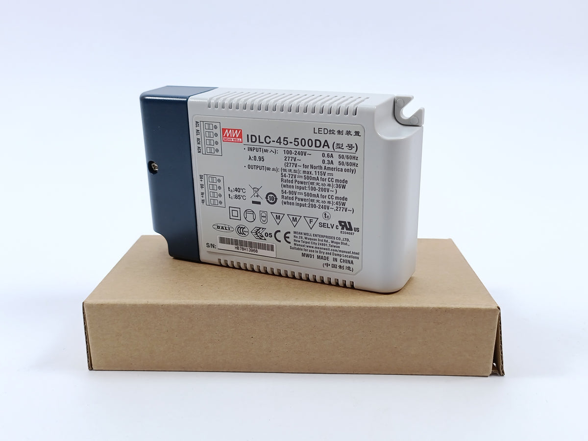 Mean Well IDLC-45-500DA 90Vdc at 0.5A; Dimming with DALI