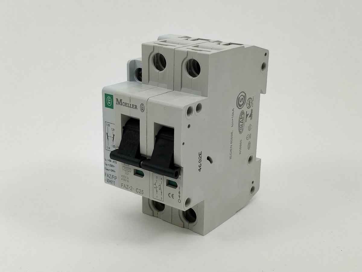 Moeller FAZ-2-C25 with FAZ/FIP-XHI11 Circuit Breaker