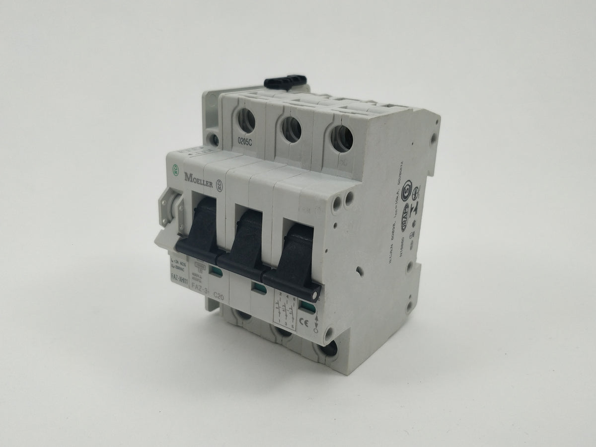 Moeller FAZ-3-C20 with FAZ-XHI11 Circuit Breaker