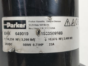 Parker EHA 649019 Electro Hydraulic Actuator 24VDC 560W 0.75HP