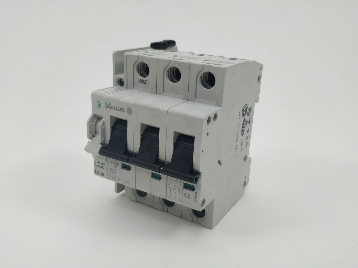 Moeller FAZ-3-C6 with FAZ-XHI11 Circuit Breaker
