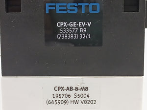 Festo 195706 CPX-AB-8-M8-3POL Manifold block with 533577