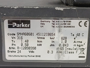Parker SMHA60601.45112IB654 Low Inertia Servo Motor 0,50kW
