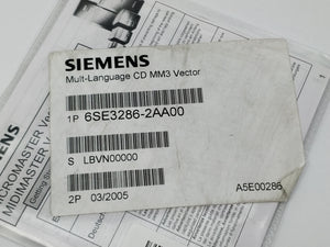 Siemens 6SE3286-2AA00 Multi-language CD MM3 Vector