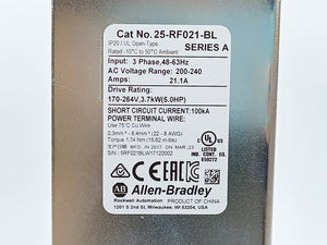 Ab 25-RF021-BL Ser. A Powerflex EMC Filter 3.7kW