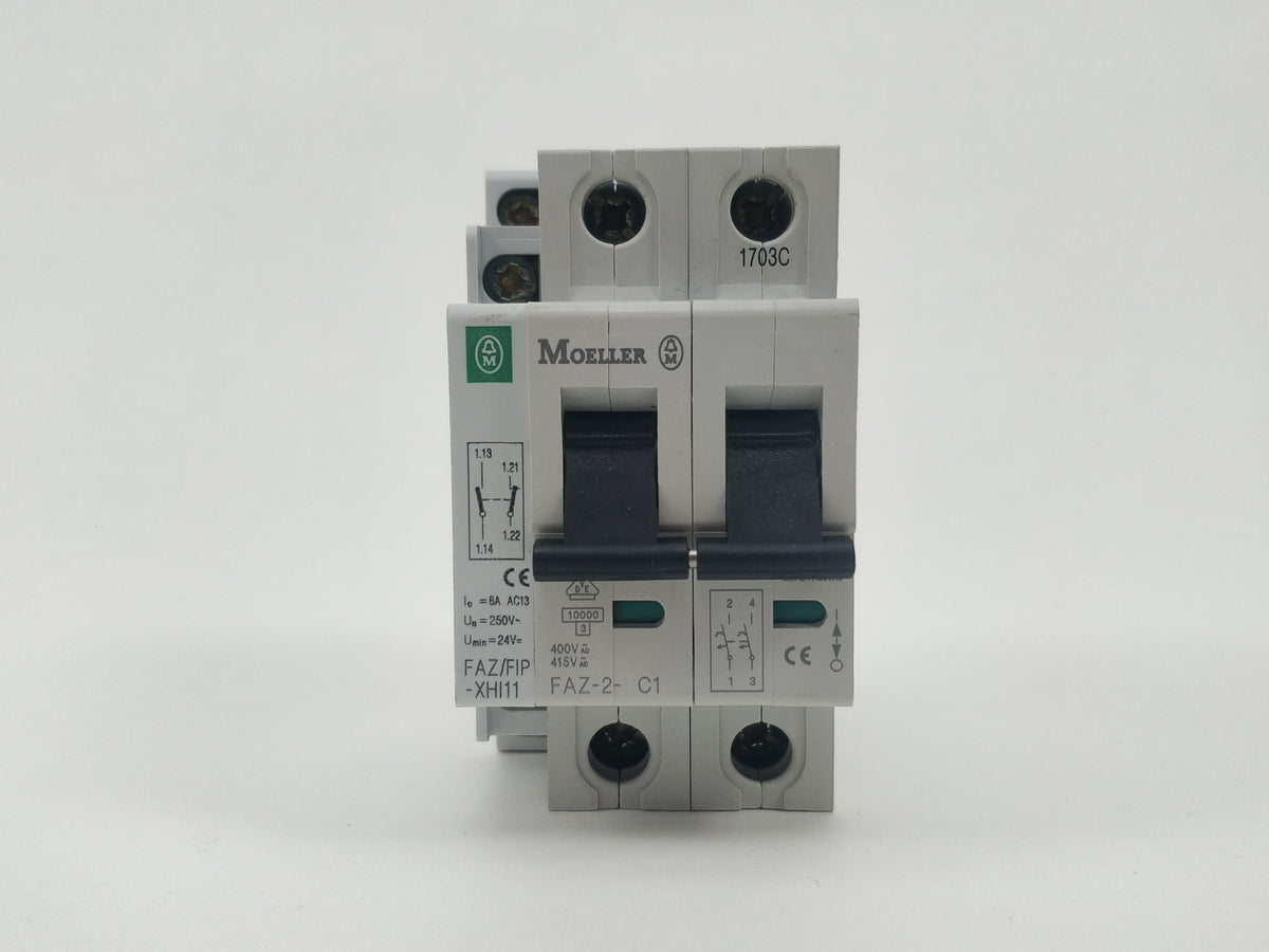 Moeller FAZ-2-C1 with FAZ/FIP-XHI11 Miniature Circuit Breaker