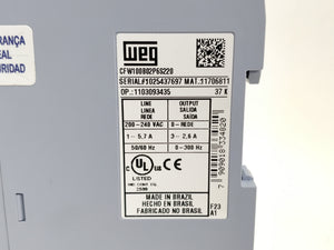 Weg 11706811 CFW100B02P6S220 Drive w/ 11722753