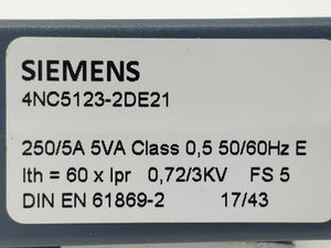 Siemens 4NC5123-2DE21 Current transformer