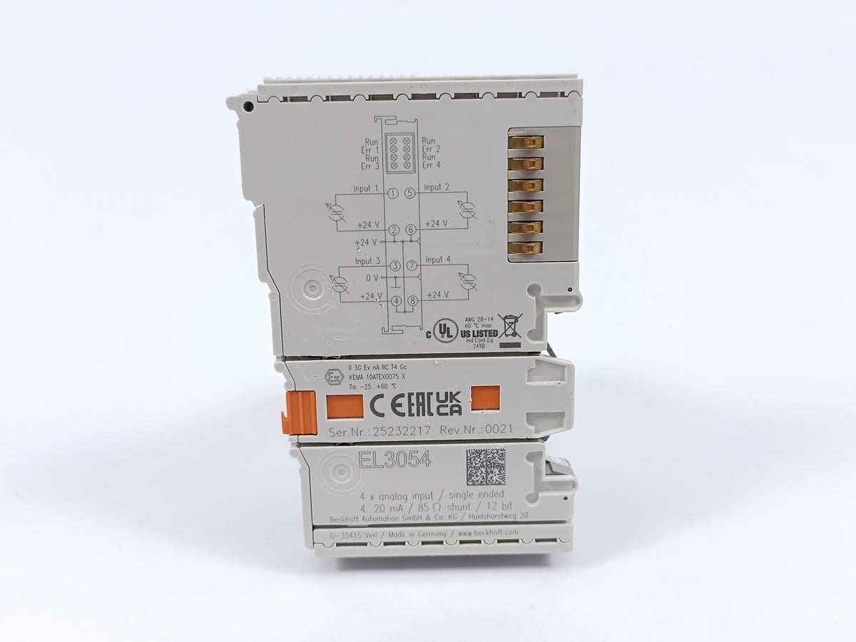 Beckhoff EL3054 4x analog input / single ended
