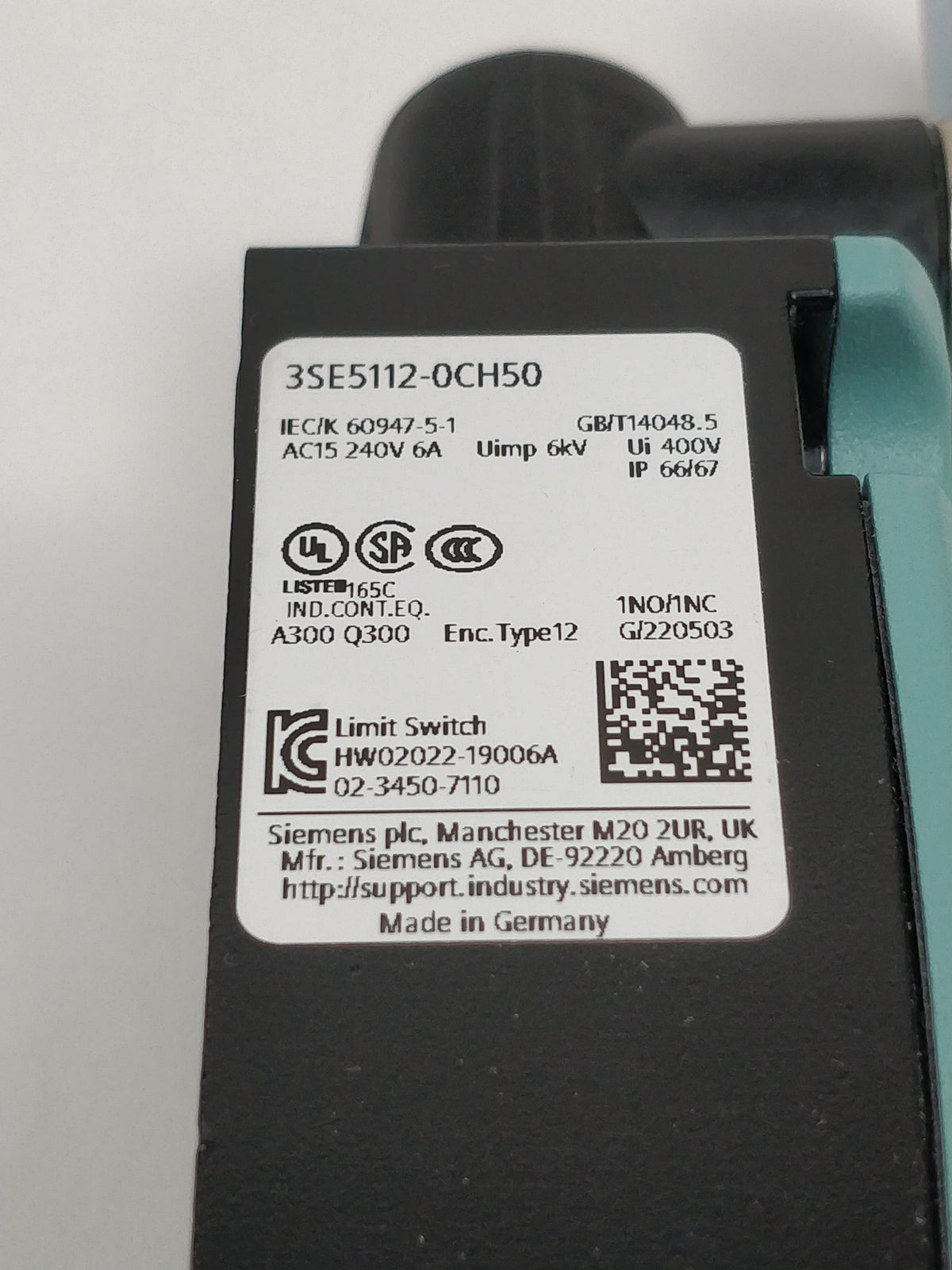 Siemens 3SE5112-0CH50 Position switch